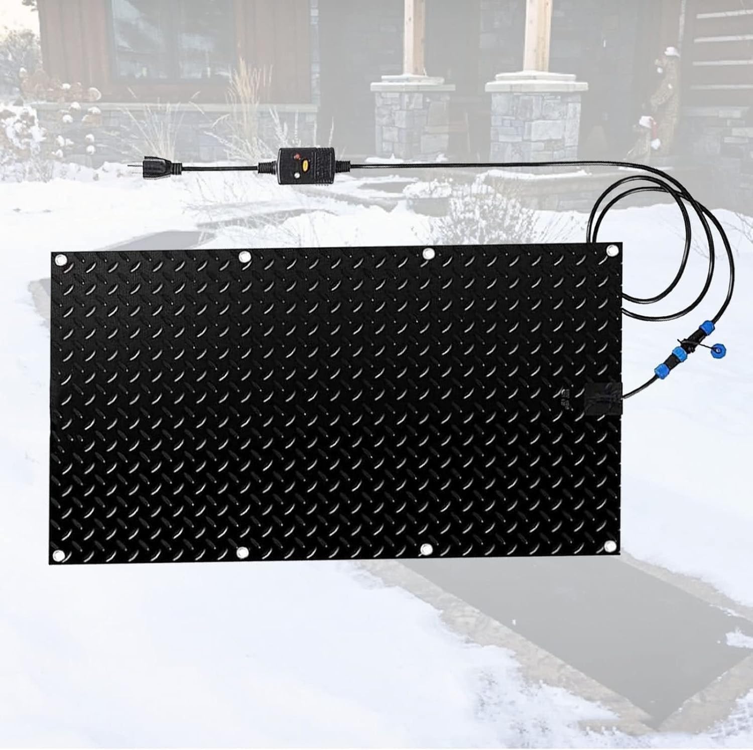 Heated Outdoor mats, Slip-Proof Rubber Heated Mat, Snow Melting Driveway Pad, Snow Ice Melting Mat, for Narrow walkways (Size : 20 * 60in(50.8 * 152.4cm))