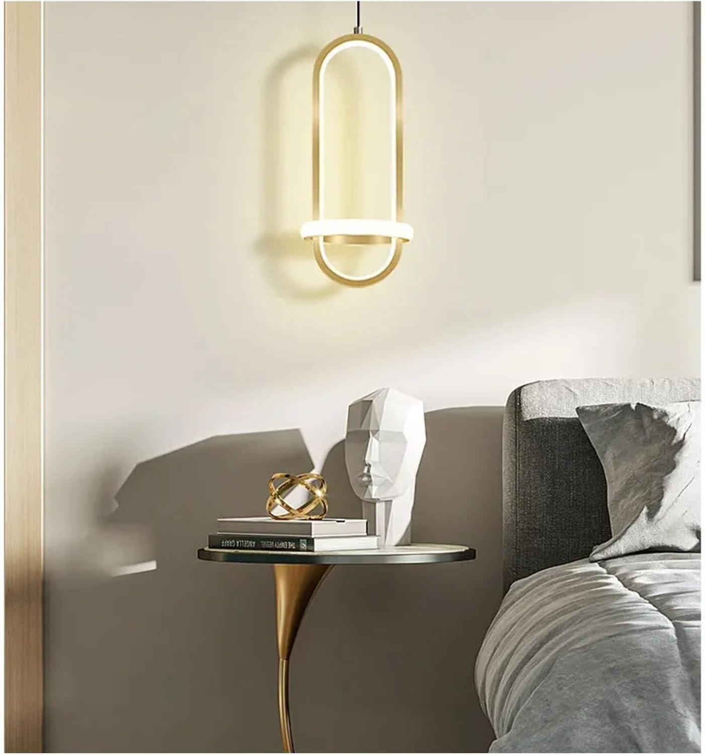 Nordic Modern LED Pendant Light Bedroom Bedside Hanging Chandeliers Lamp for Living Room Dinnig Room Table Lighting Fixture,Household