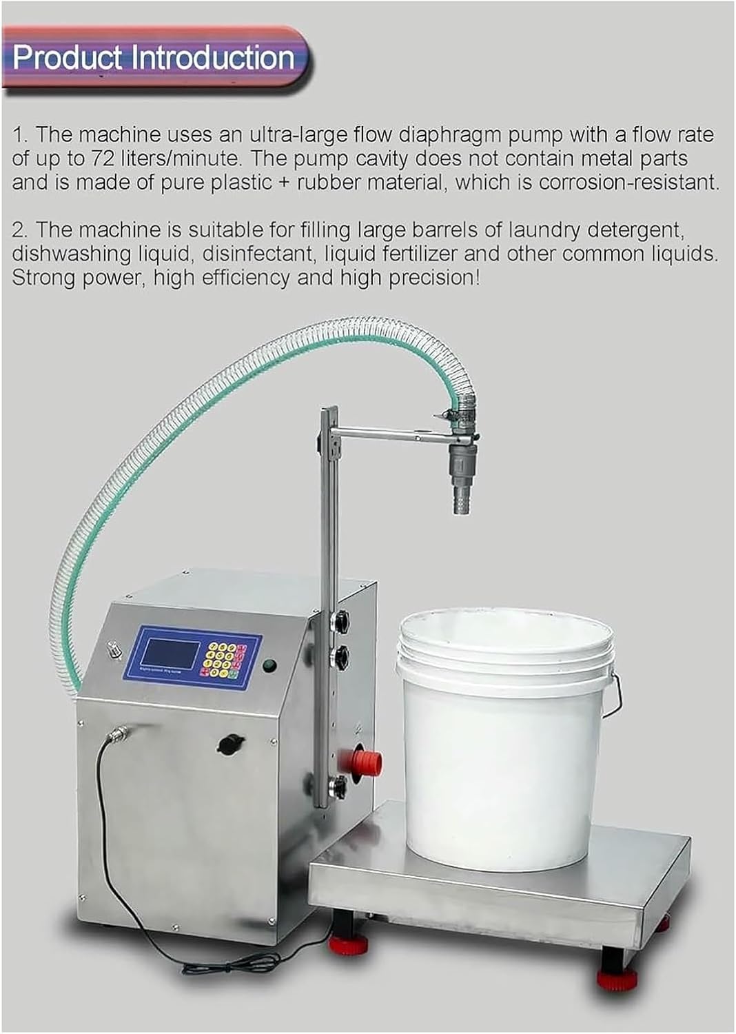 Liquid Filling Machine, Honey Filling Machine, Liquid Filling Machine, Diaphragm Pump, For Perfume Laundry Detergent