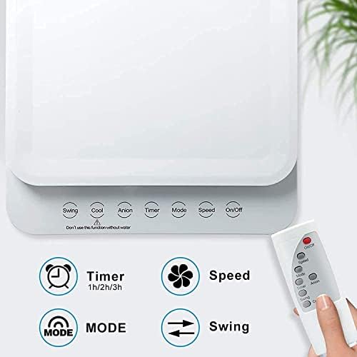 Portable Air Cooler, Mobile Air Conditioner Fan Purifier, Humidifier with Wheels And 5L Dual Water Tank, 3 Modes, 3 Speeds, Remote Control