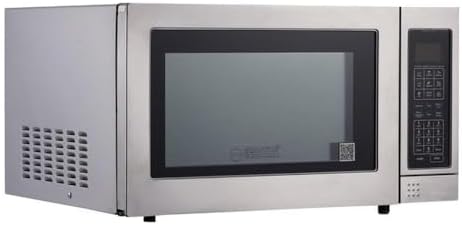 Equator Stainless Steel Range 3-in-1Microwave Oven 1.2 cu ft with Convection, Grill, and Sensor Cooking - Black SS Countertop 1100 Watts Capacity 12-inch Auto Function and Auto Defrost