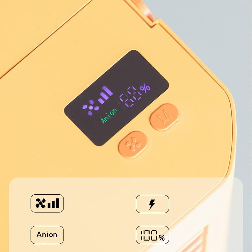 Portable Air Conditioner, Evaporative Air Cooler, Small Cooling Fan, 3 Speeds, 2000mAh Battery Powered & USB Rechargeable Mini Air Conditioner for Room Camping Car Office (Color : White)