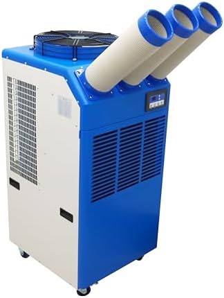 220VIndustrial Portable Air Conditioner Air Flow 910m³/h with Wheels 14L Tank Three Tube 2400W Commercial Spot Cooler Adjustable Outlet Ideal for Insititute Workshops Outdoor Events