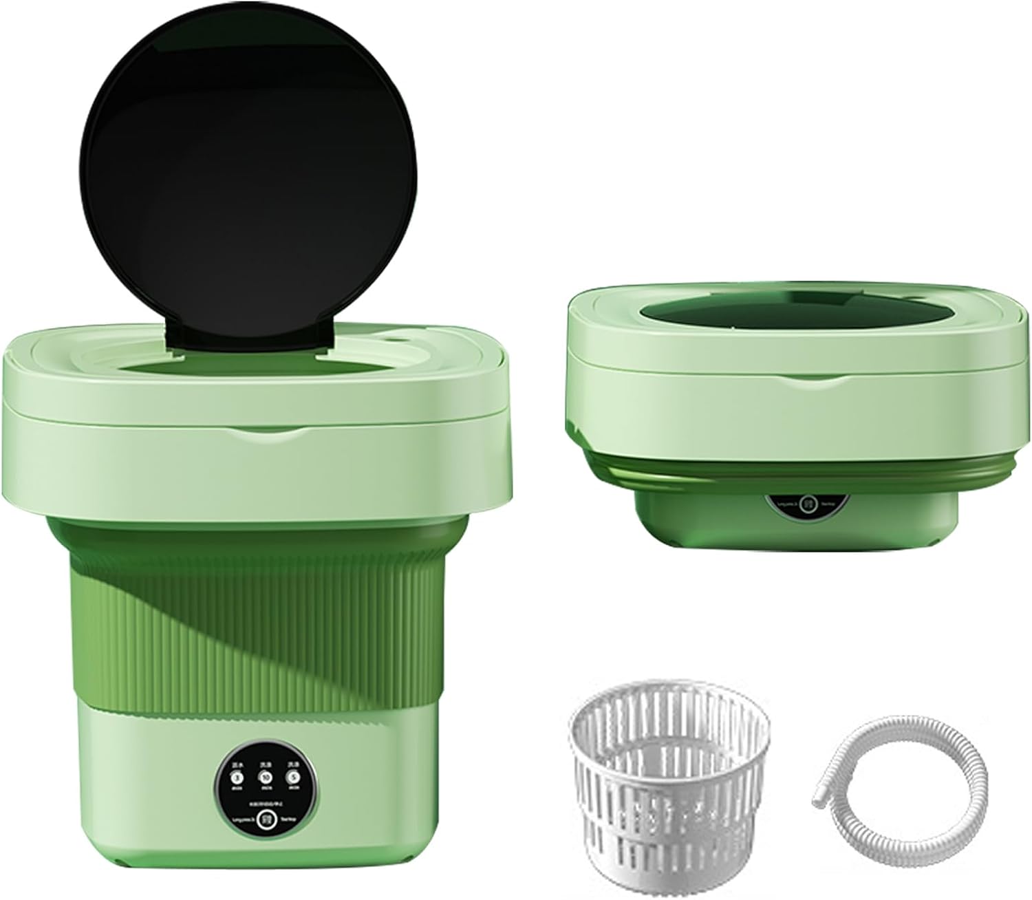 Mini Washing Machine Portable Washer, 6.5L Foldable Mini Washing Machine with Spin Dryer, Portable Washing Machine and Dryer Combo for Apartments, Camping, Travel, RV,Green