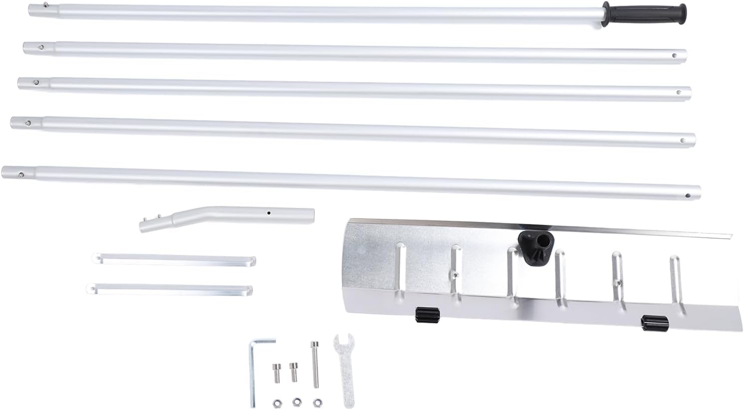 Wheeled Snow Shovel,4.8ft to 19.9ft Snow Roof Rake Telescoping Snow Shovel Detachable Versatile Snow Removal Tool for House Roof, Wet Leaves,Car Snow