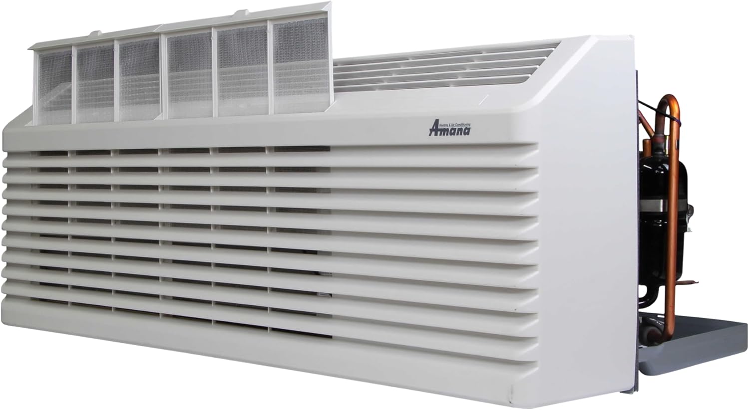 AMANA PTAC 9,000 BTU Air Conditioner PTC093J35AXXX with 3.5 kW Heater 20 Amp Plug - R32