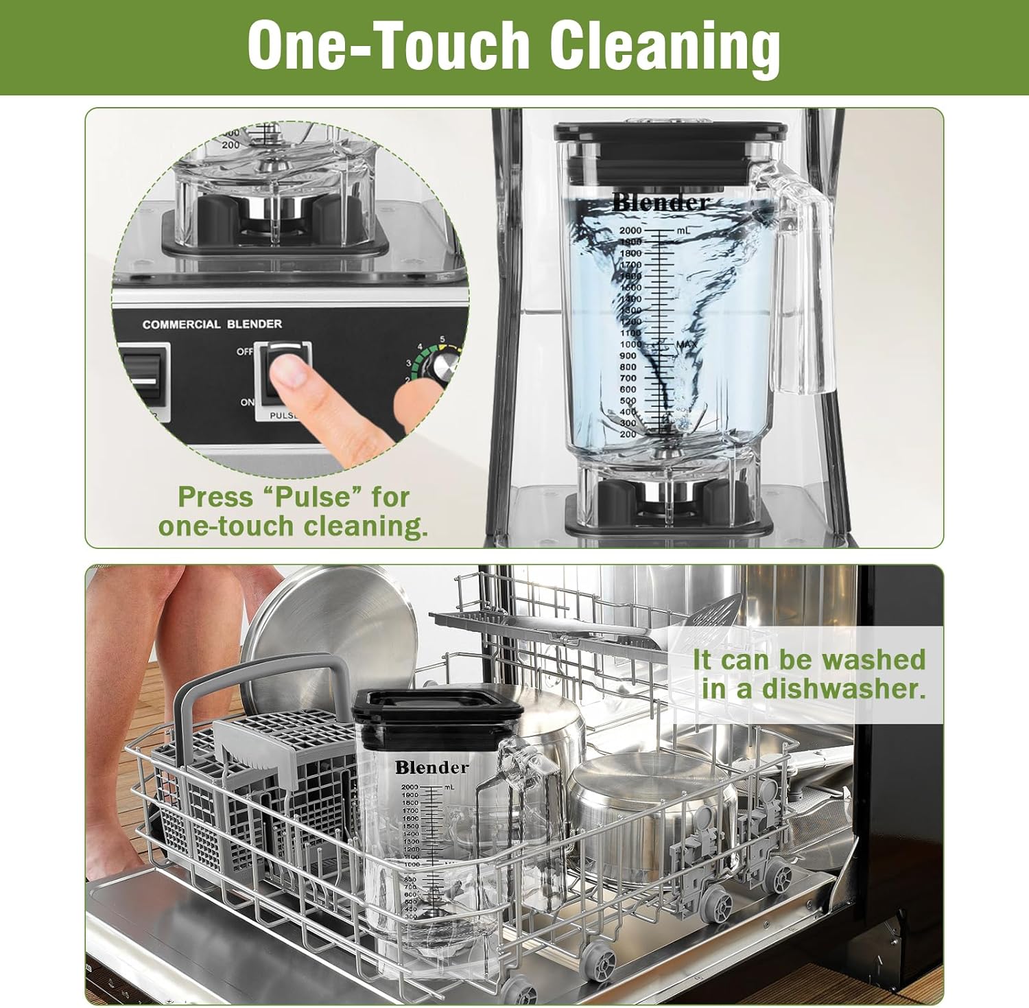 2200W Professional Smoothie & Professional Commercial Blender,with Sound Enclosure, 70oz for Frozen Drinks, Smoothies, Sauces, & More