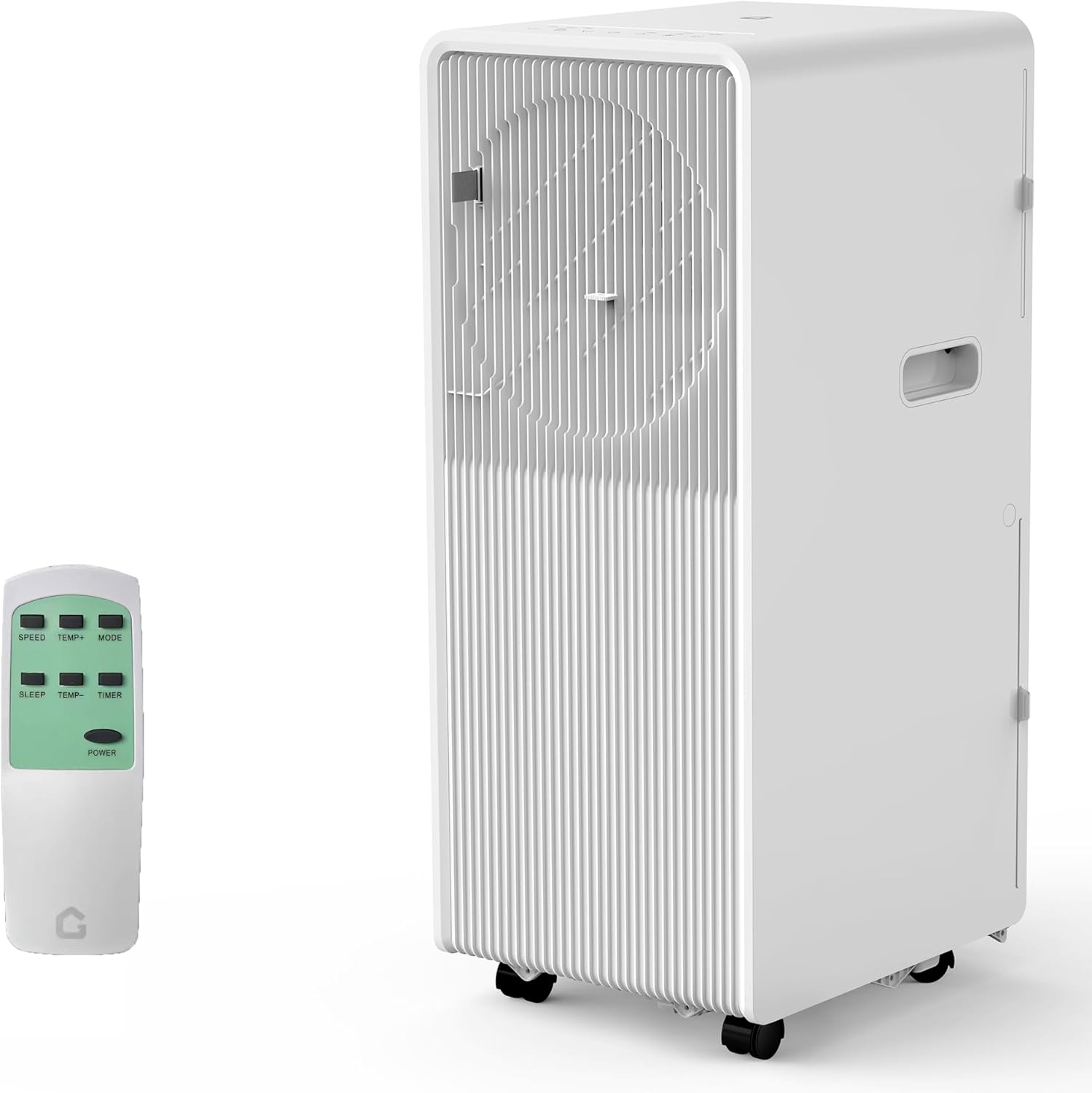 8,000 BTU Portable Air Conditioner for Room 130-175 Sq.Ft, 3 in-1 Drainage-free AC Unit with Dehumidifier, Fan, Remote Control, 24 Timer, Sleep Mode, Window Kits, White