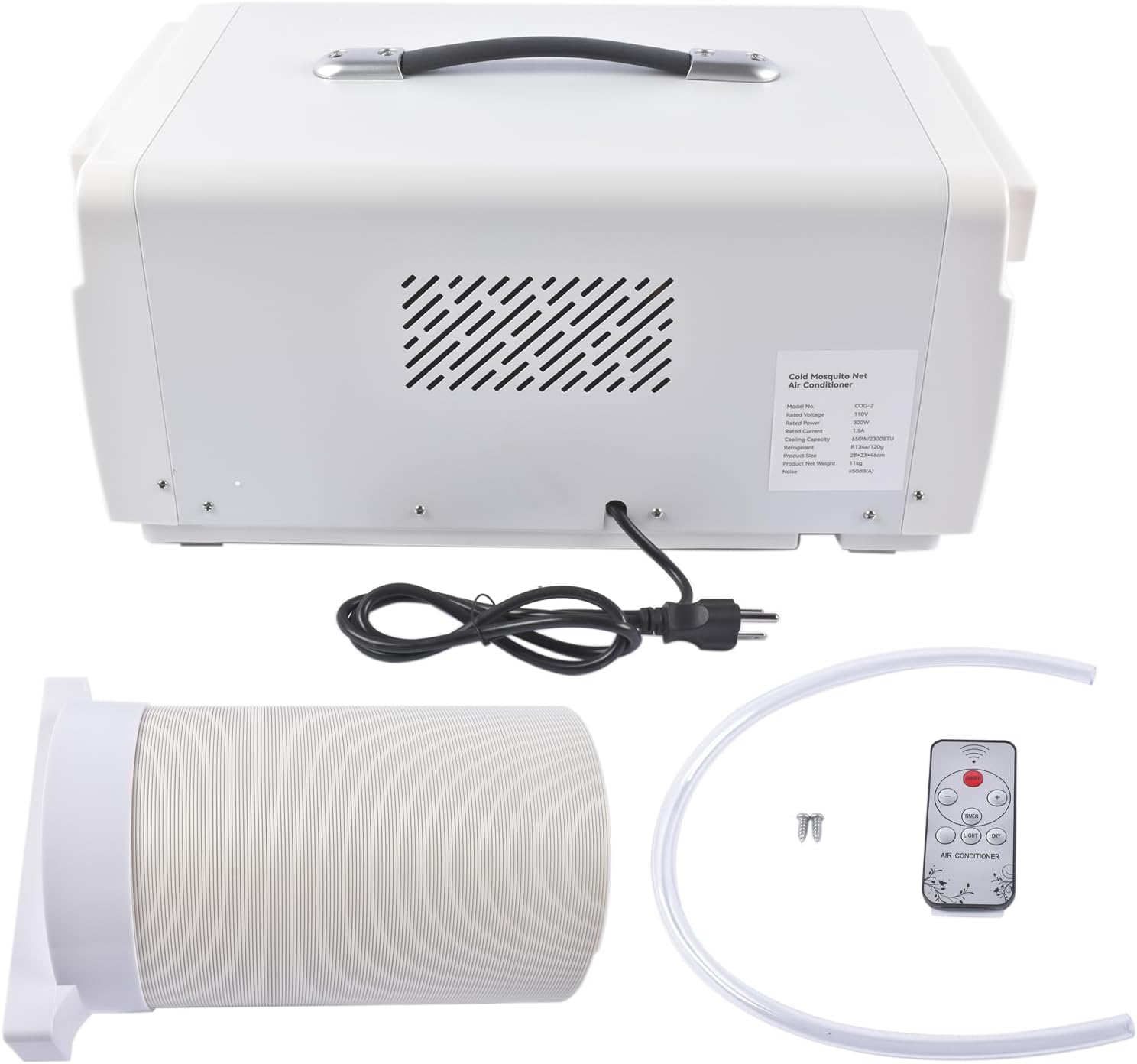 110V Portable Air Conditioner, Mini Camping AC for Tent, RV, Outdoors - Lightweight Compact Personal Cooling Unit