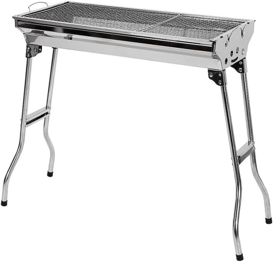 BBQ Grill Outdoor Portable Stainless Steel Barbecue Grill for Outdoor Foldable Charcoal BBQ Grill Barbecue Tools Set Picnic Barbecue Accessory