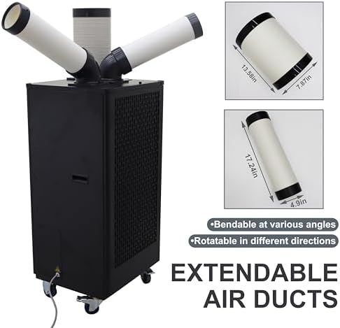 TECHTONGDA Industrial Spot Cooler Air Conditioner Commercial Mobile Outdoor Cooling Aircon 220V Double Columns 780m³/h