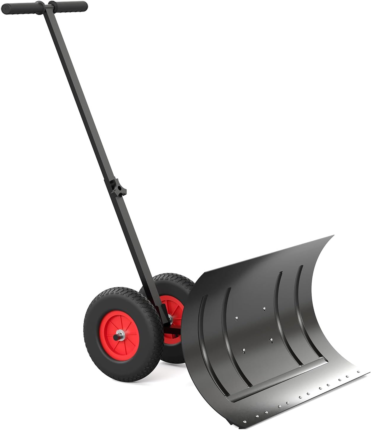 Garvee Snow Shovel, 30inch Heavy Duty Snow Shovel for Driveway with Adjustable Handle and Angled Blade, Efficient Snow Pusher