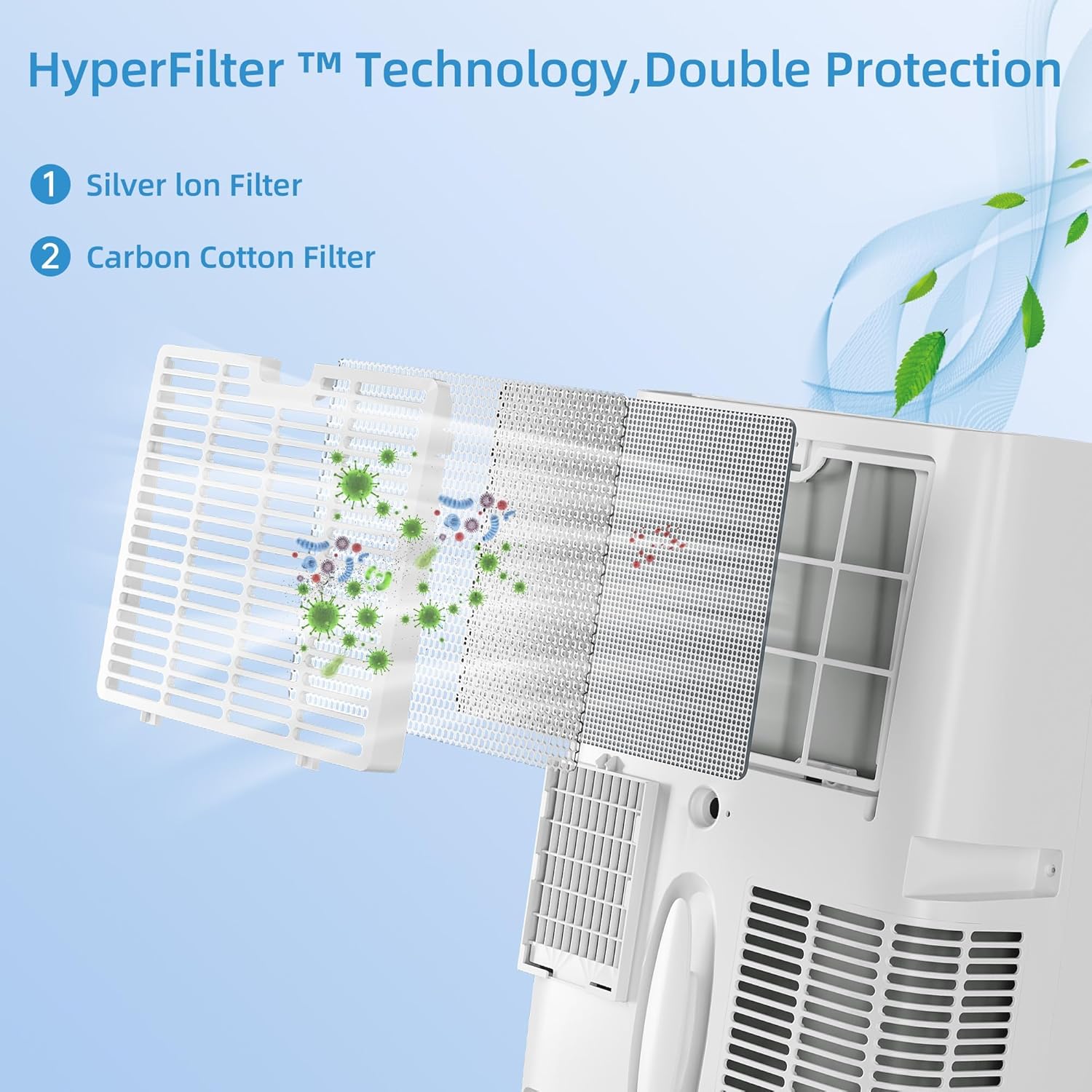 14000BTU Portable Air Conditioners Cool Up to 750 Sq.Ft,Portable AC Unit/Dehumidifier/3 Speeds Fan/Sleep Mode, with Remote Control 24H Timer AC Unit for Bedroom Smart Standing AC for Room Indoors