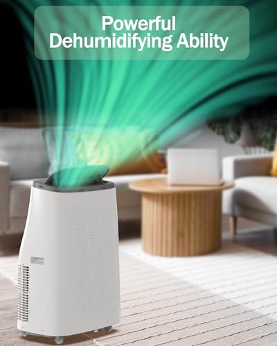 Portable Air Conditioner 14000 BTU Portable AC Unit with Remote Control, Dehumidifier - White