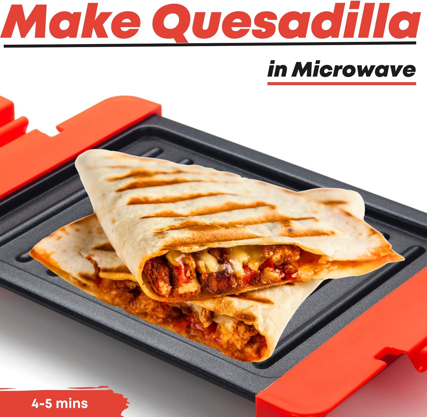 MACONEE Microwave Cookware: Frying Pan Skillet with Panini Press - Fast Grilling, Crisping, and Cooking for Diverse Dishes