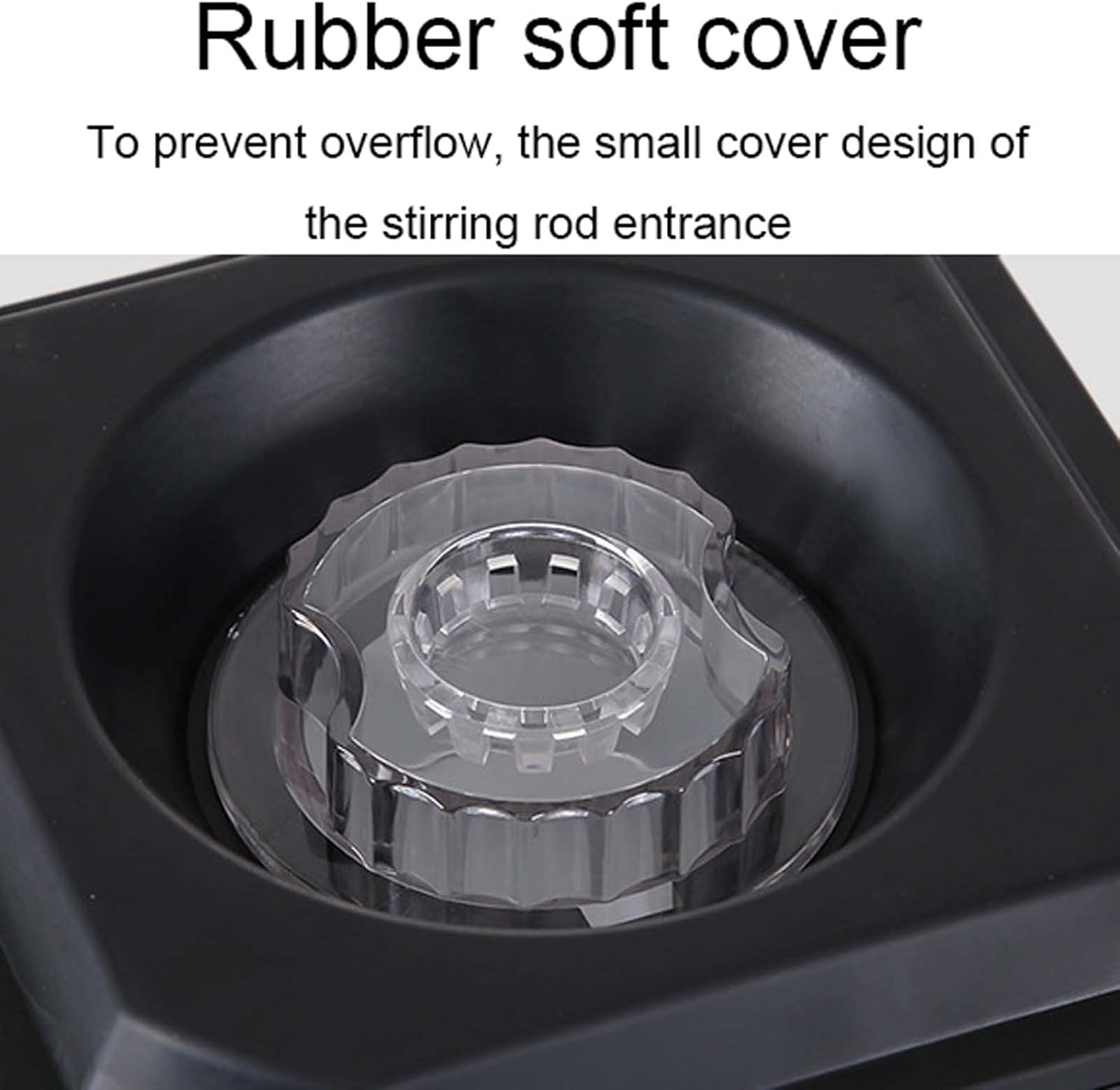 Ice Crusher with Full Sound Enclosure Shield, High-Speed Countertop Blender for Home and Commercial, 6 Cutter Heads Multifunctional Ice Maker