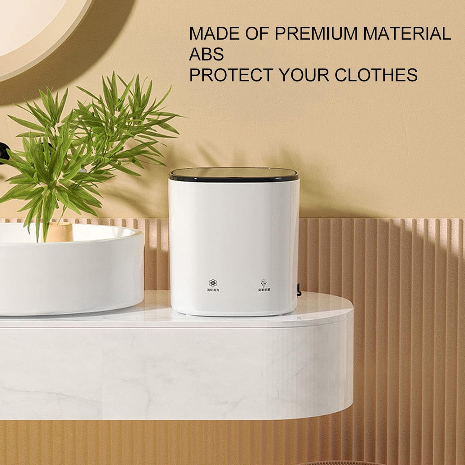 Mini Washing Machine, 4.5L Portable Bucket Washer 2000mA 24W 12V Lightweight Household Portable Washer for Camping Travelling Apartment Dorm Friend or Family US Plug