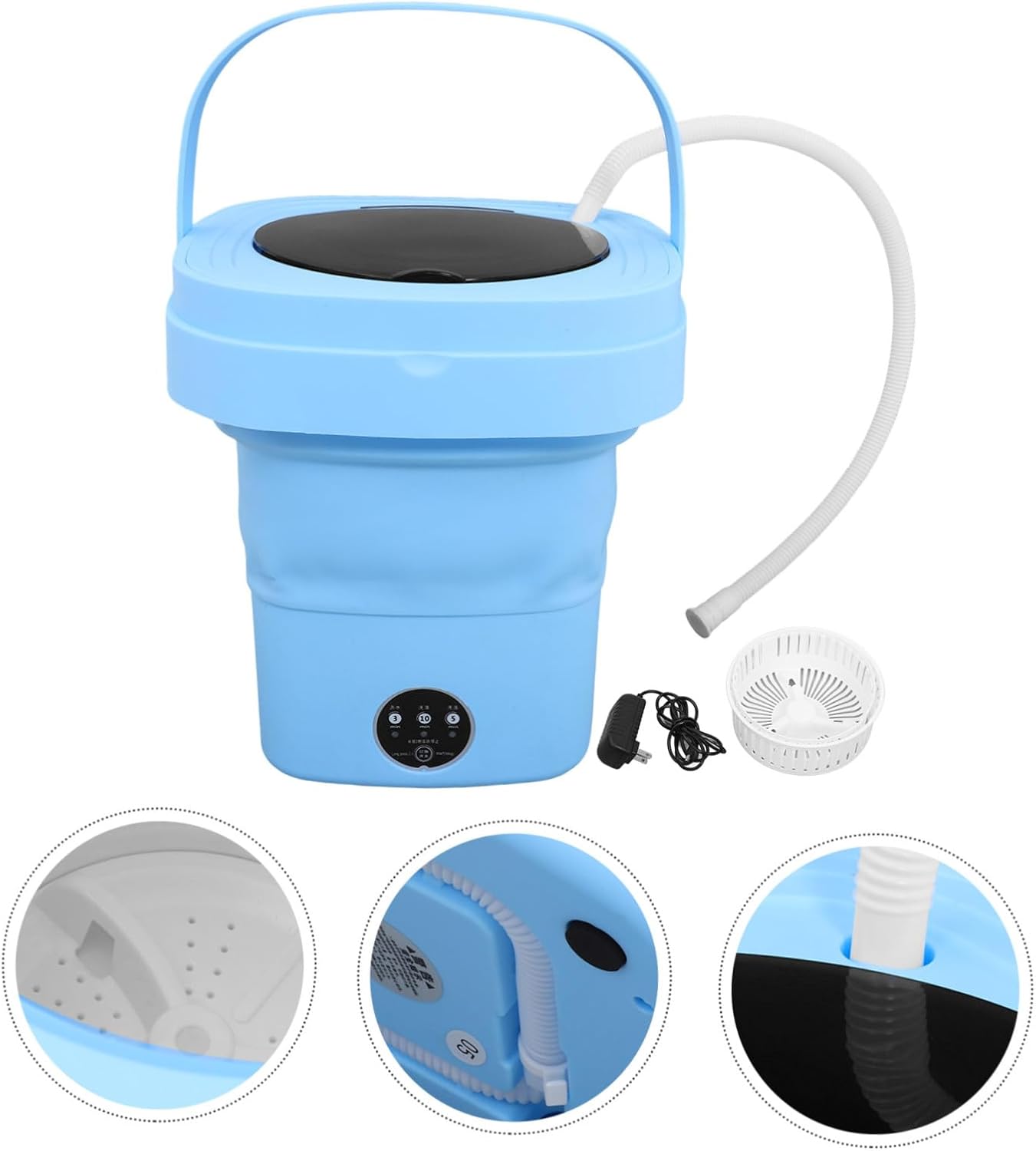 Collapsible Washing Bin Mini Washer Machine off Foldable Washing Machine Compact for Travel