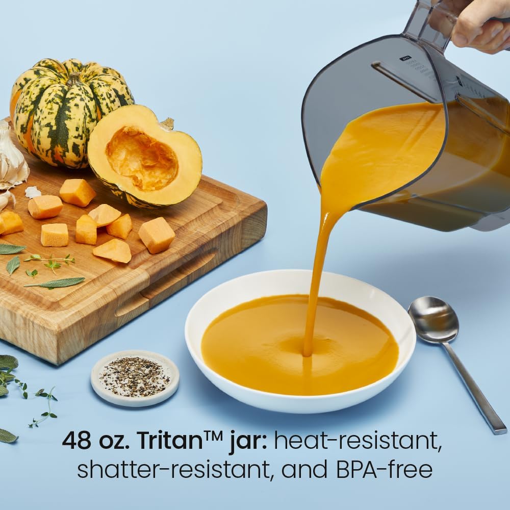 Chefman Obliterator 48 oz Countertop Blender for Smoothies, 1380W Motor to Crush Ice,Nuts & Frozen Fruit with Stainless Steel Blade Auto Blend Function, Includes Tamper & Scraper-MIDNIGHT(Pack of 1)