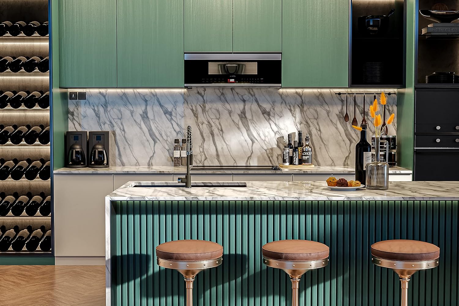 KoolMore 30 Inch Over-The-Range Low Profile Microwave, 1.2 Cu. Ft. Built-in, 10 Power Levels, 13.5” Glass Turntable, 1000-Watt Power, Advanced Air Vent, and Heat Circulation (KM-MLPOT-1SS)