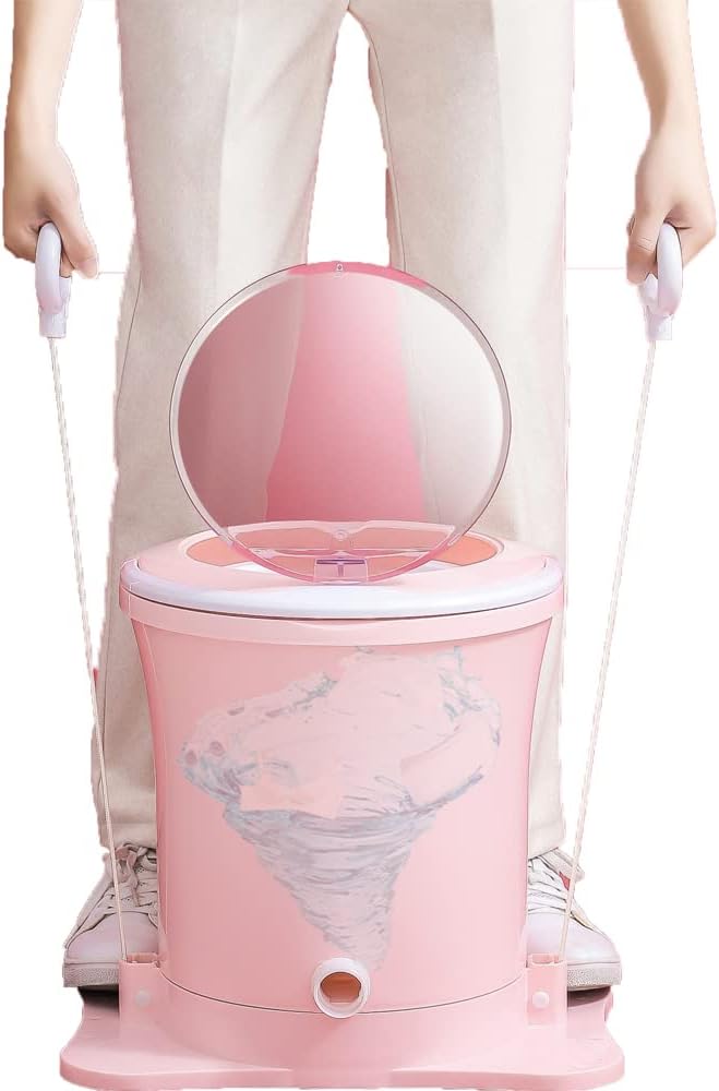 Spin Dryer for Clothes,Spin Dryer,Clothes Wringer,Portable Compact Manual, Mini Non-Electric Manual Laundry Drying Machine for Apartment Dorm Camping. (4)
