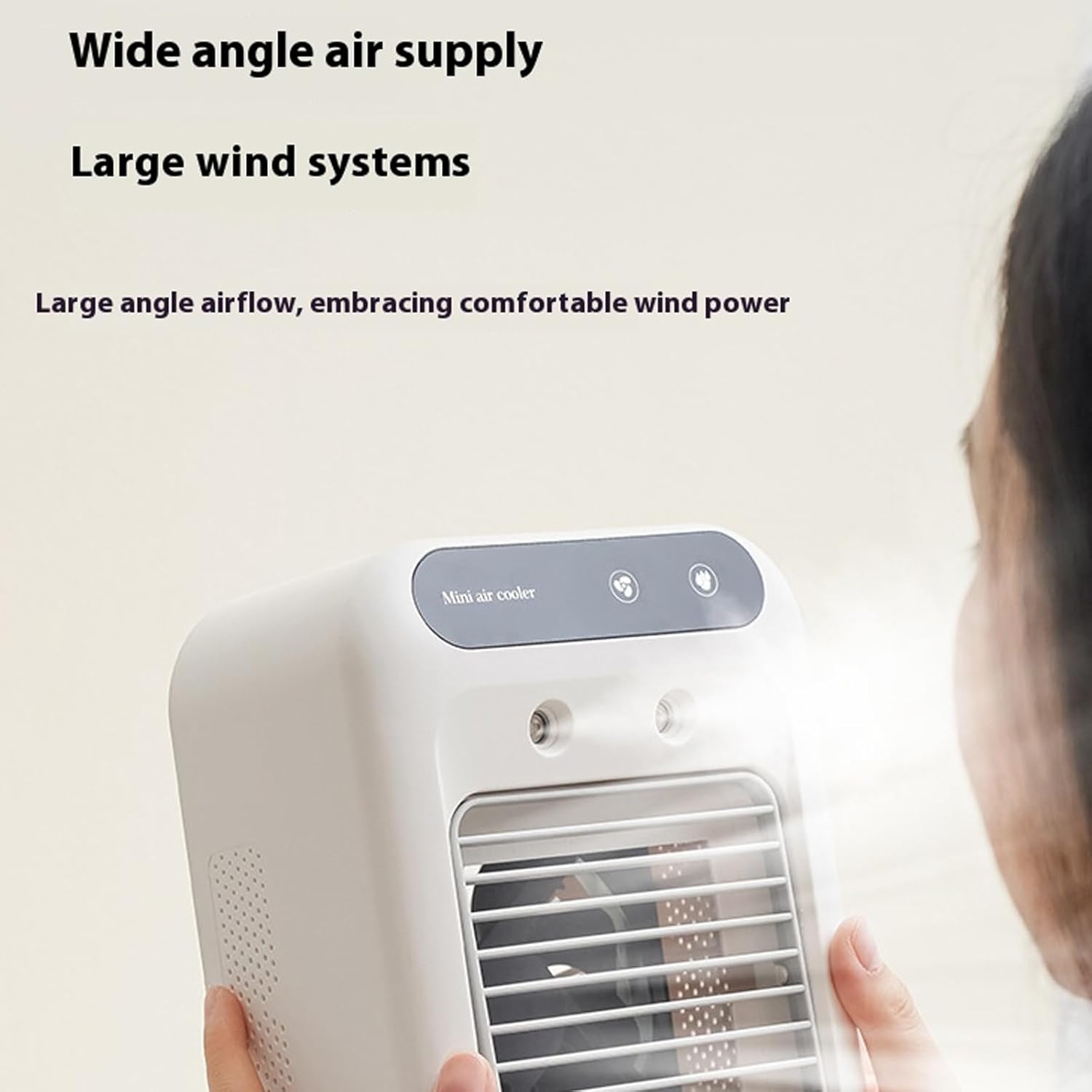 Portable Air Conditioners,Evaporative USB Charging Fan, 8.43x6.46x4.49 Inch Mini Ac Unit, 2 Speeds,500ml Tank Coolers,Portable Personal Cooling Fan for Room Car Office Camping (UP)
