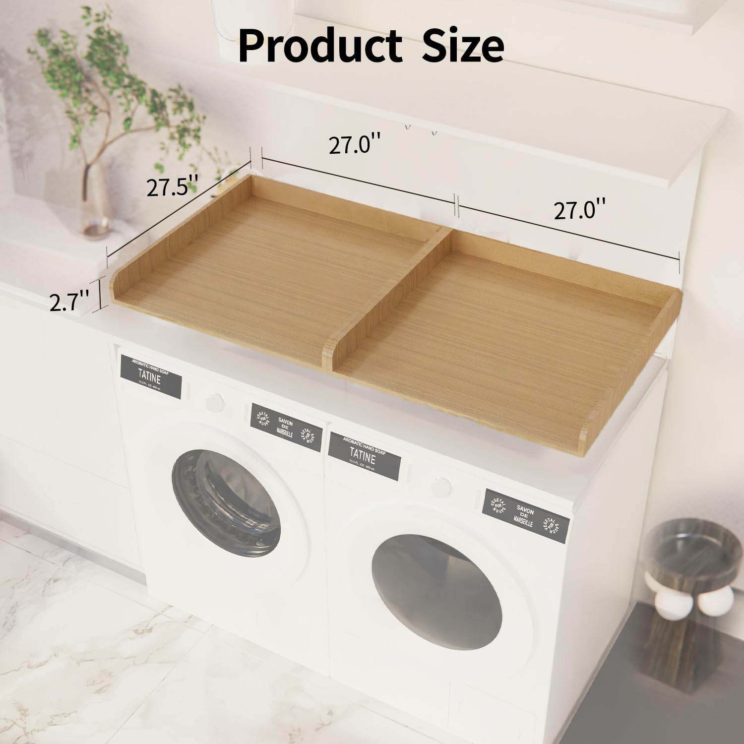 Washer Dryer Countertop with Shelf, 54