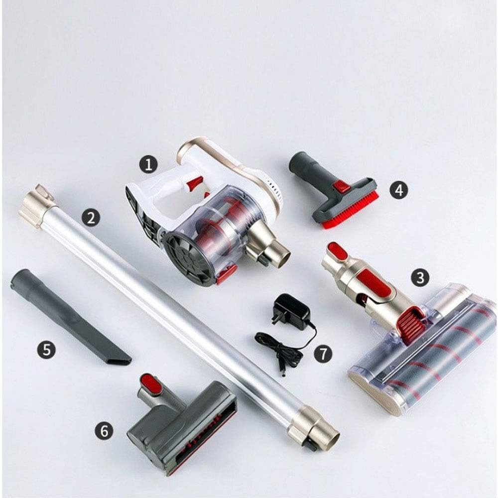 Hand Held Vacuum, Cordless Vacuum Cleaner, 9KPa Powerful Suction Stick and Handheld Light Weight Bagless 0.6L Large-Capacity Dust Cup Vacuum Ideal for Hard Floor Carpet for Home (Color : C)