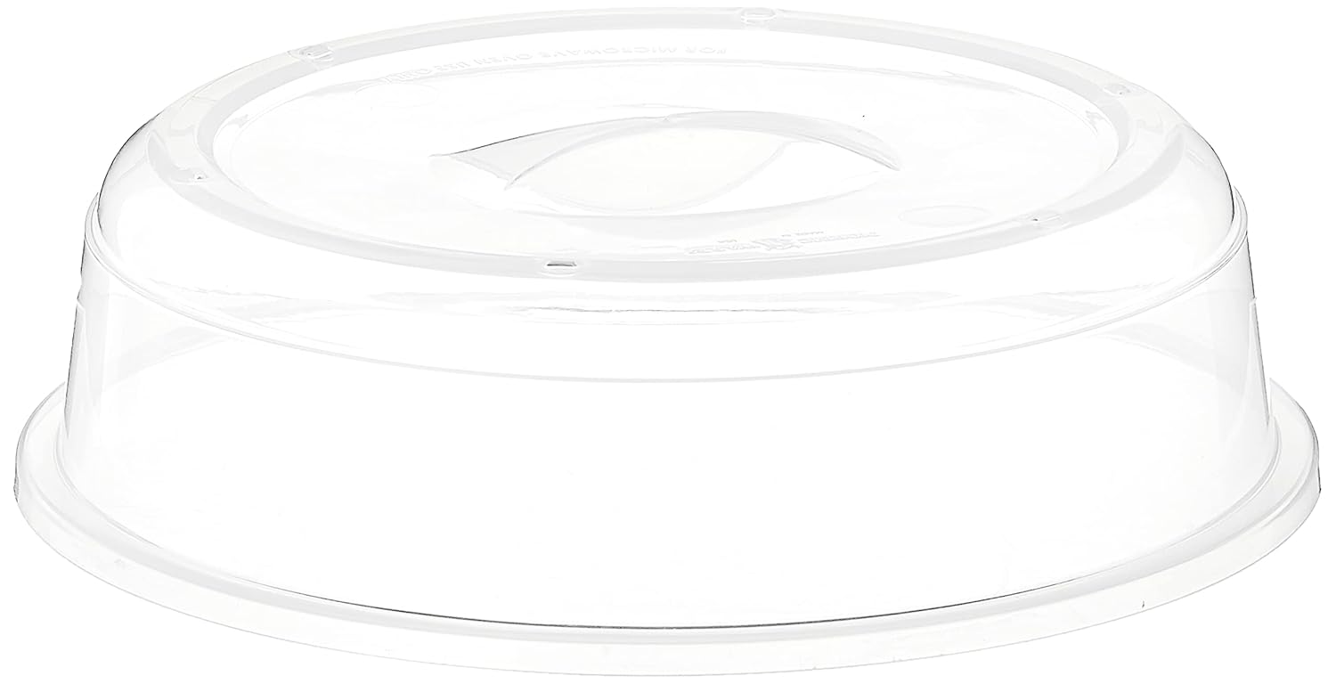 Panasonic Countertop Commercial Microwave Oven - 0.8 Cu. Ft (Stainless Steel) & Nordic Ware BPA-free and Melamine Free Plastic Splatter Microwave Cover, 10-Inch (Pack of 2), Clear
