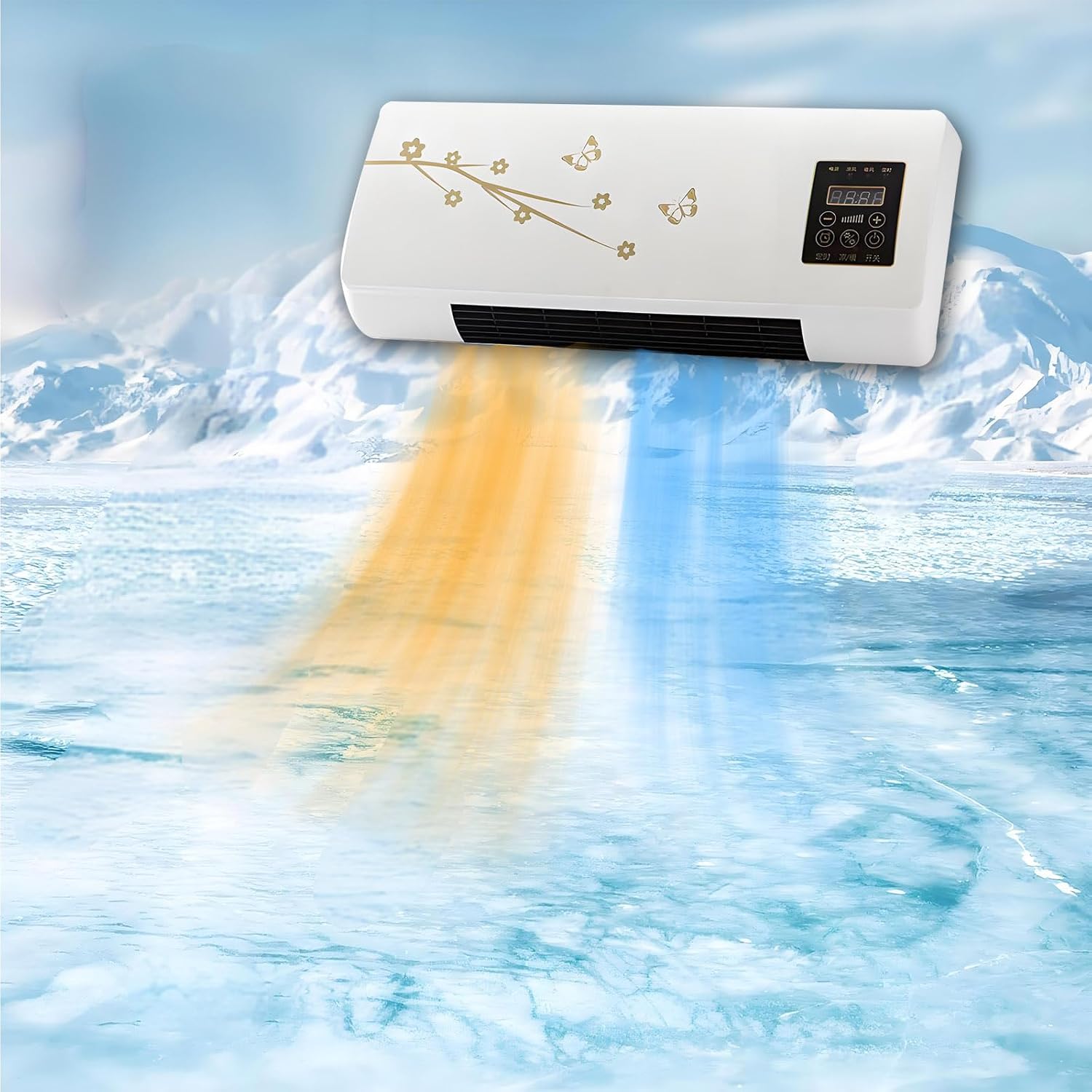 Enchantia Ductless Wall Air Conditioner, Wall-Mounted Desktop 2 In 1 Wall Mounted Ac, Silent Portable Smart Air Conditioner with Remote Control for Home Bedroom Living Room