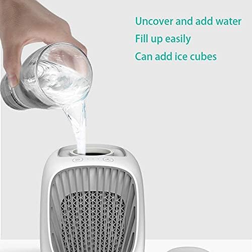 Mini Air Conditioner Portable Air Cooler 7 Colors LED USB Cooler Fan Air Cooling Fan Rechargeable Fan for Office Room