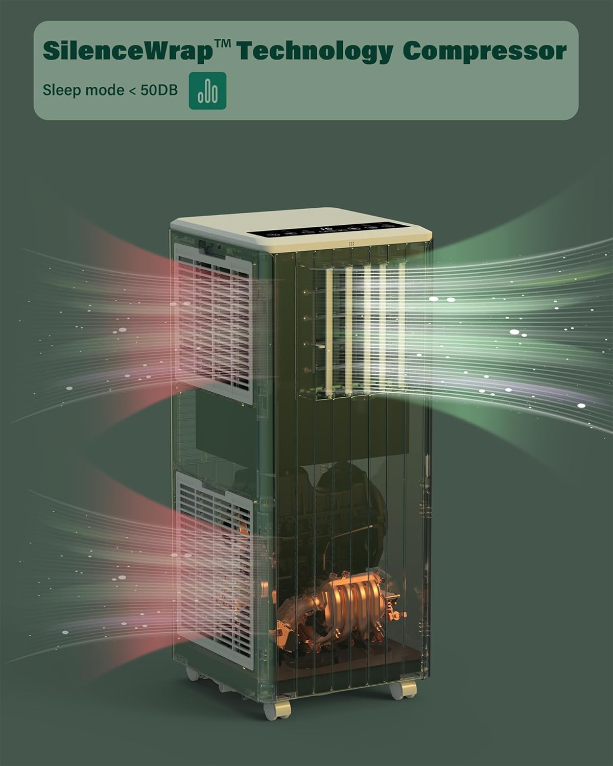 Portable Air Conditioners, 8000 BTU for Room Up to 350 Sq. Ft. with Remote Control