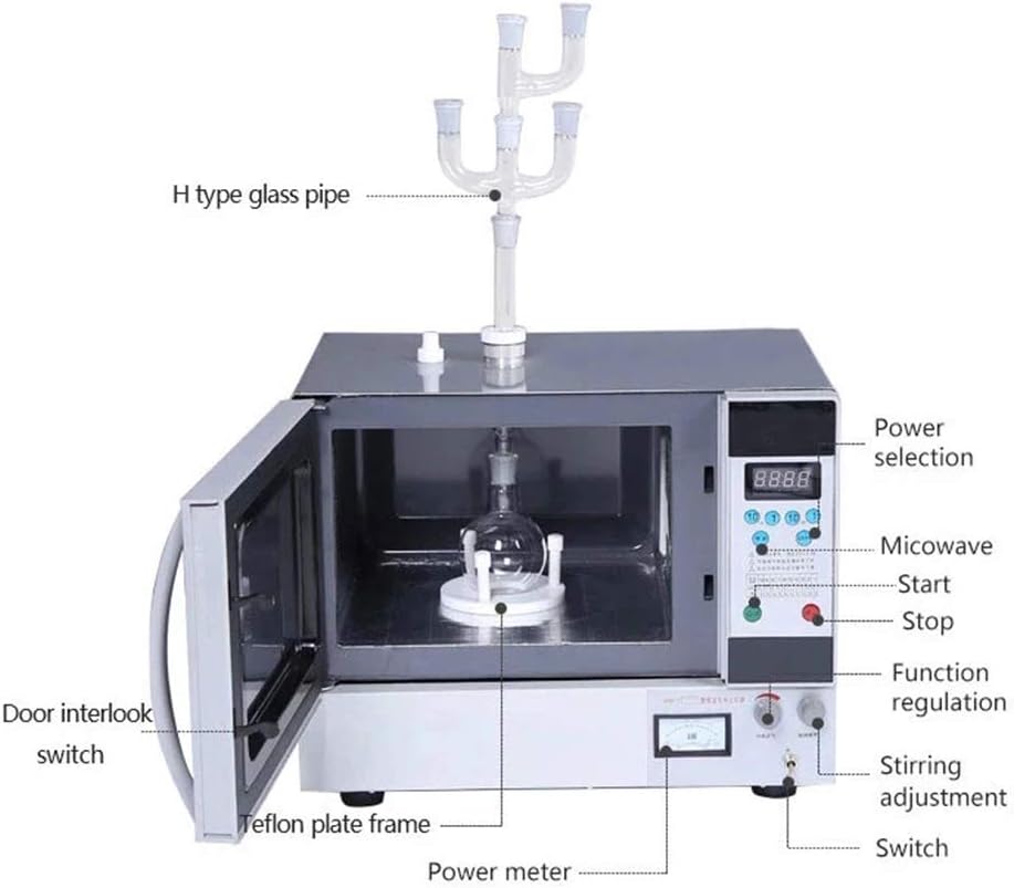 Lab Microwave Oven Microwave Reactor 800W WBFY205 Continuous Microwave Radiation 220V