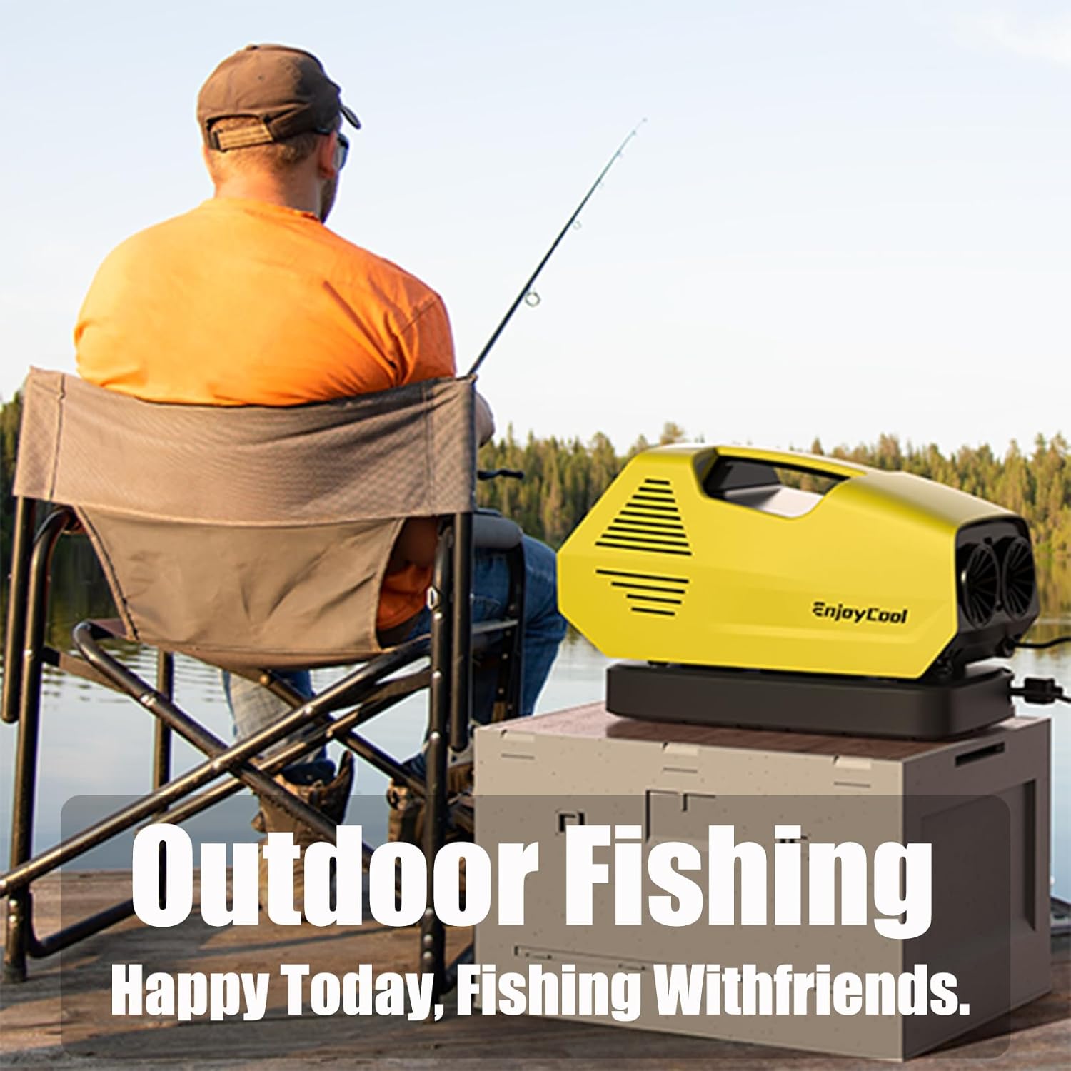 Portable air conditioner Camping Tent Air ConditionerPortable air conditioner2380 BTU Outdoor Air ConditionerSuitable for CampingRVsOutdoors(Battery Not Included)