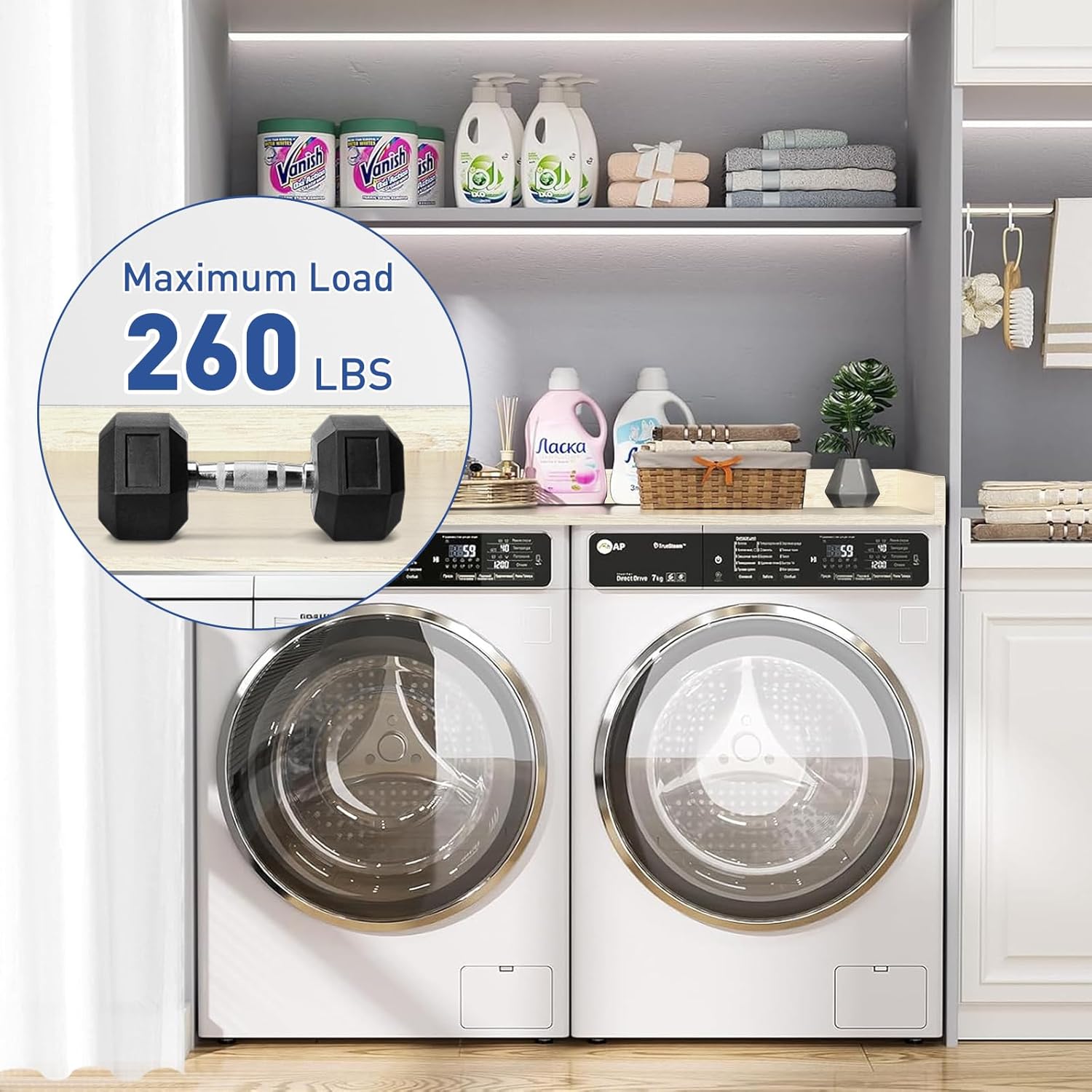 Washer Dryer Countertop: 27.5