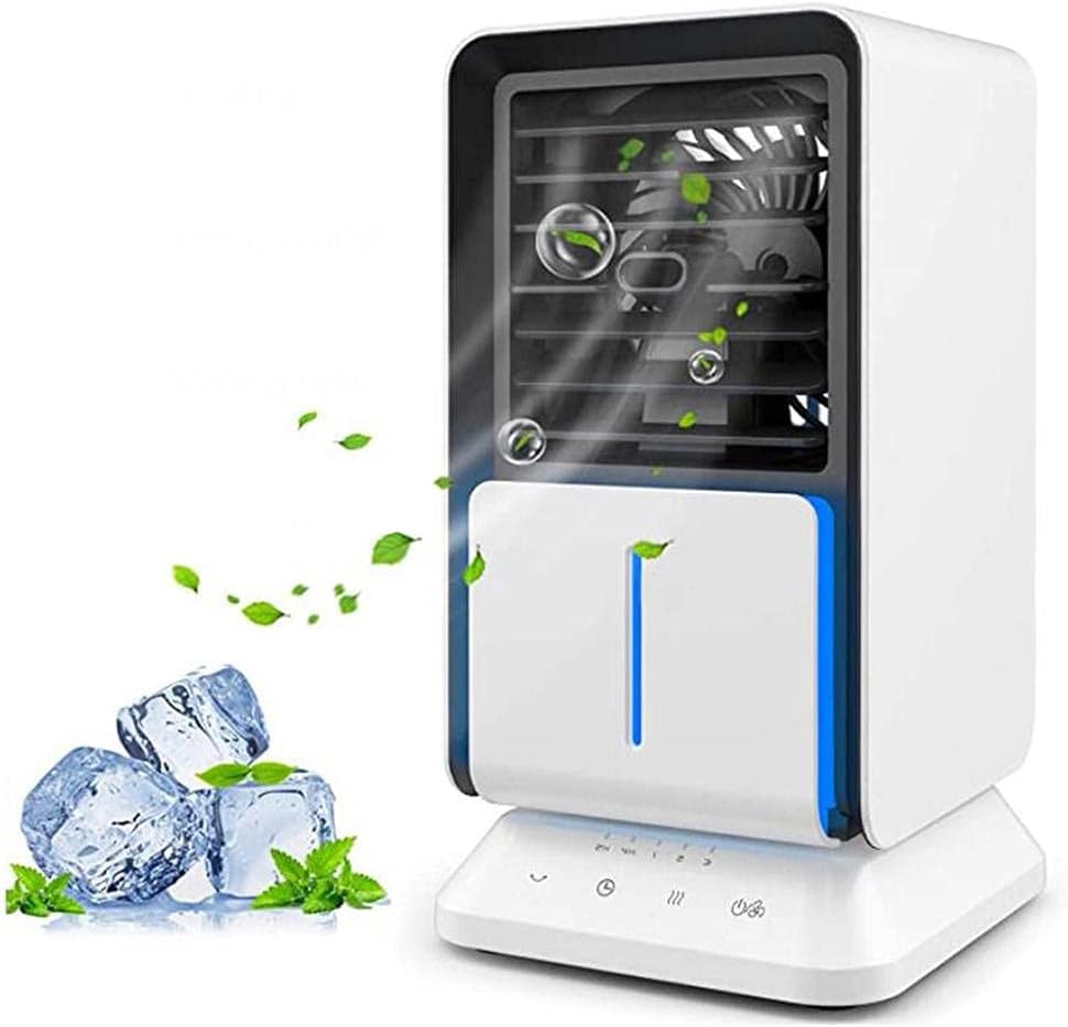 Air Conditioner Air Cooler Mini Fan Portable Airconditioner For Room Home Air Cooling Desktop Usb Charging Air Conditioning Fan-White