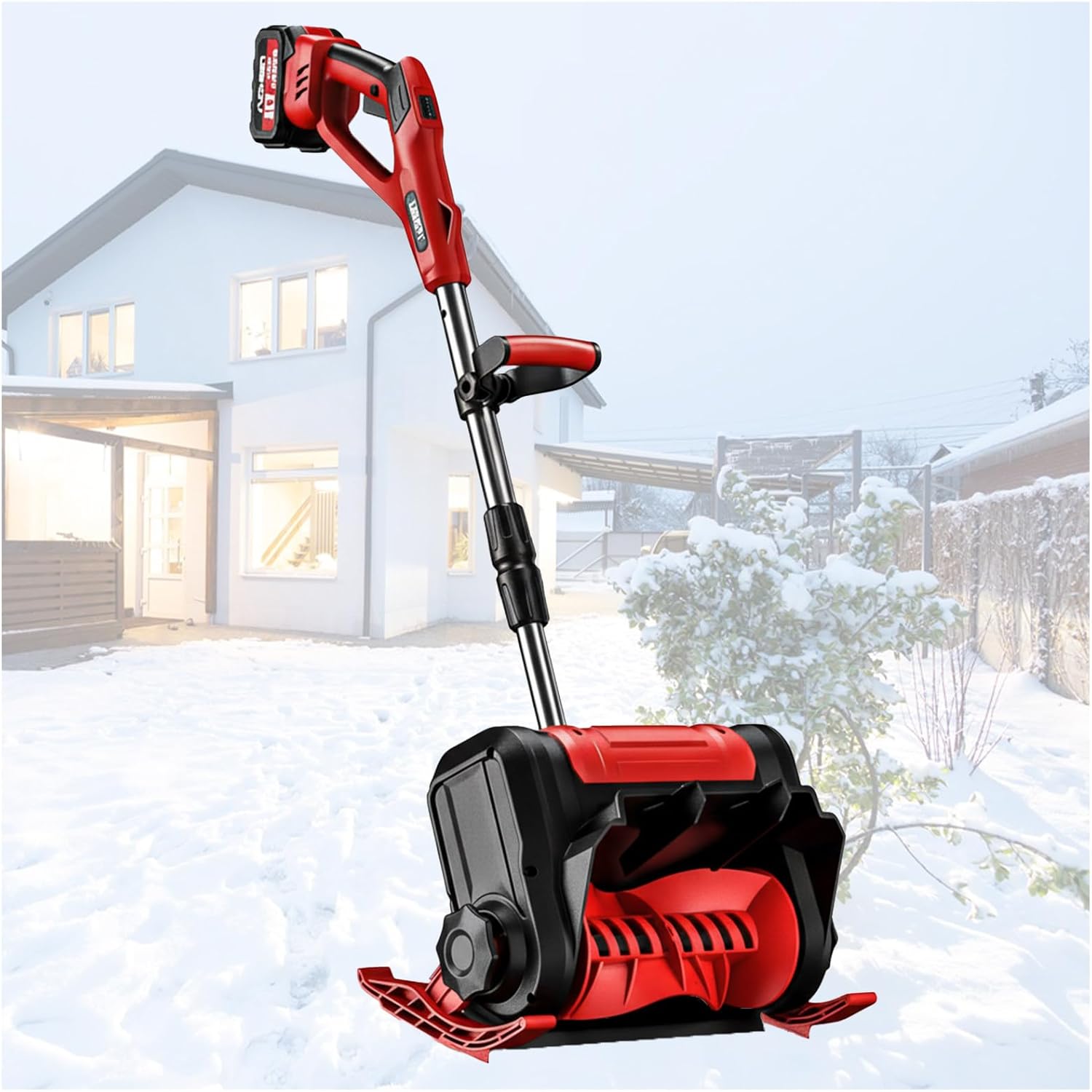 Cordless Electric Snow Shovel, Brushless 12-Inch Width | 7-Inch Depth Snow Blower, Lightweight Snow Thrower Machine, Efficient Snow Removal with Charger and 2 Batteries