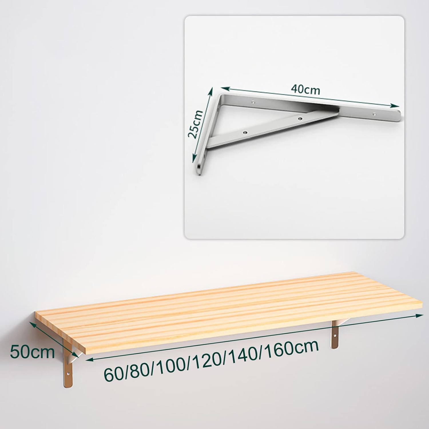 Wall Shelf Garage Storage Rack Wall Mounted Floating Shelves | Versatile Wood Shelves Floating Bookshelf for Home/Kitchen/Laundry/Restaurant/Bar | Appliance & Equipment Metal Shelving