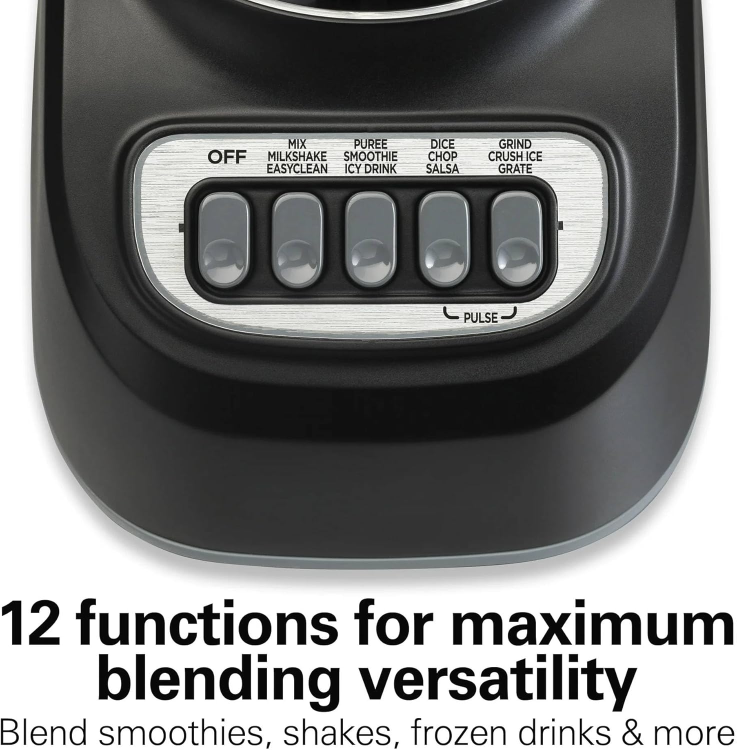 Beach Smoothie Blender with 650W Peak Power, Wave Action System, 12 Functions, 48 oz BPA-Free Jar, and Ice Sabre Blades Black (Black)