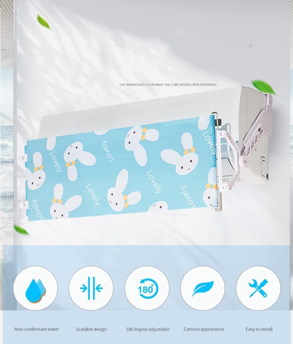 Adjustable air-Conditioning Wind Deflector, Universal for Indoor Office air conditioners,Butterfly