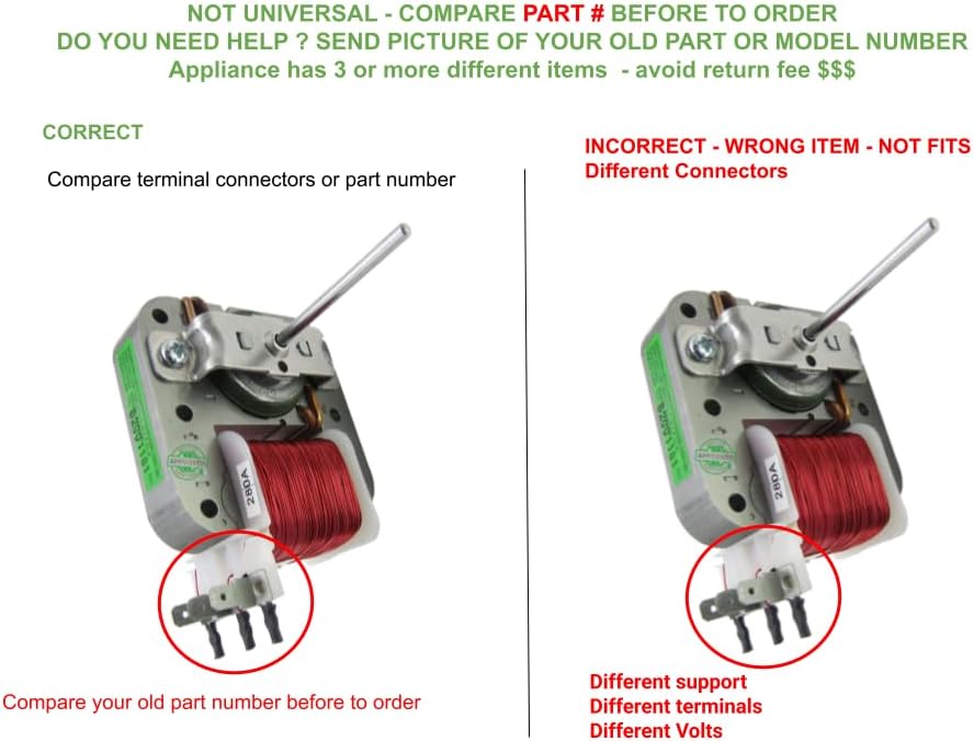 EAU42744409 CKD744409X compatible with Kenmore, LG Microwave Cooling Fan Motor fits old number EAU42744409