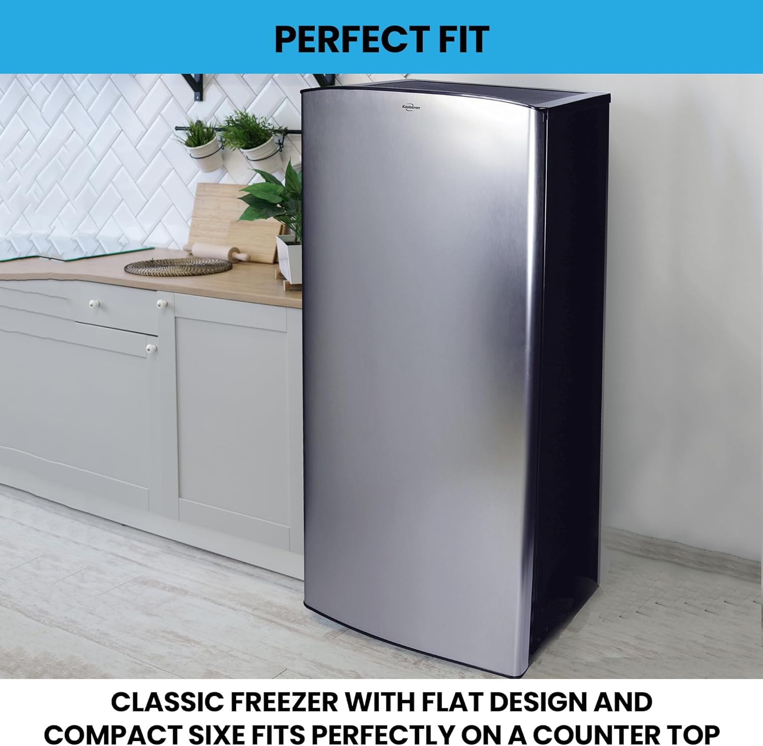 Koolatron Mini Fridge W/Freezer 6.2 Cu Ft Small Refrigerator for Dorm, Office, Bedroom, Home - Beer Fridge, Stainless Steel