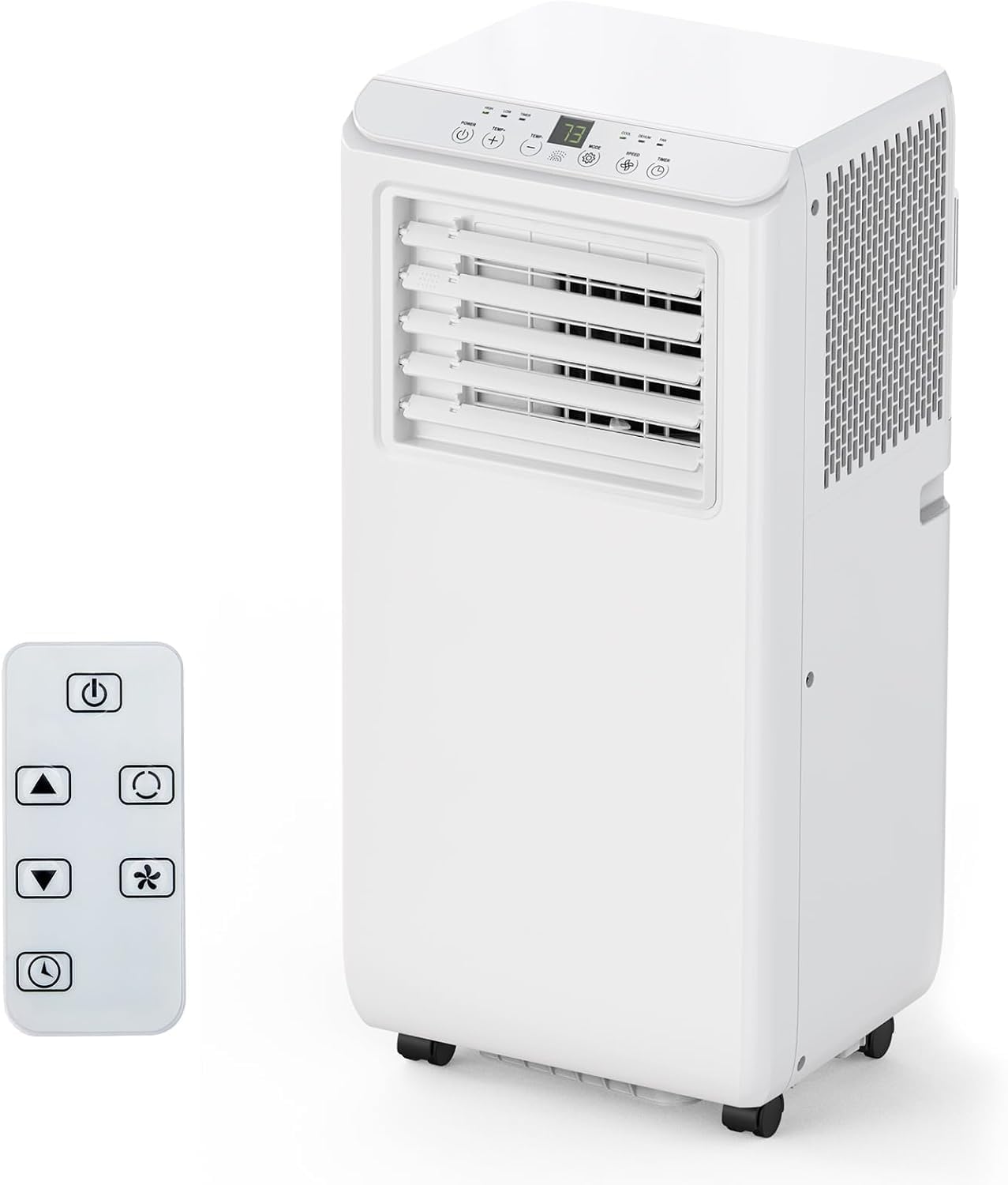 8000 BTU Portable Air Conditioner, 3-In-1 Cool, Fan, Dehumidify Modes, Cools up to 350 sq.ft, Quiet AC Unit with LED Display, with Remote Control, 24 Hour Timer for Room, Dorm, Office