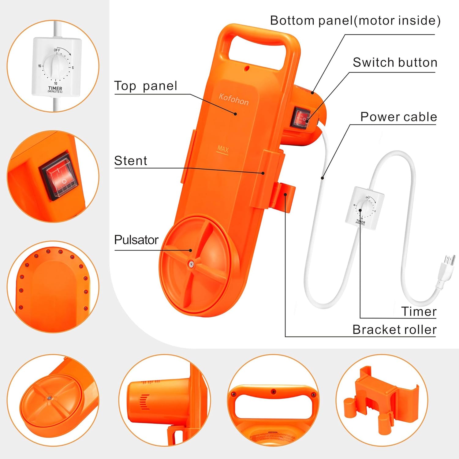 Portable Washing Machine Small Mini Hand Compact Semi Automatic Washer Laundry Perfect for Home Apartment Dorm RV Camping Travel Trip Outdoor Indoor for 6.5Lbs Washing Capacity