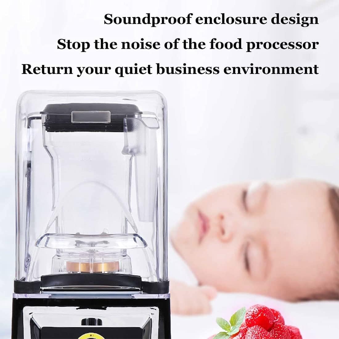 Blender Smoothie Maker,2l Commercial Stand Mixer,Silent 17000rpm,With Sound Enclosure,Ice Crusher And Cover,Silent Broken Wall Cooking Machine,For Smoothie,Fruits