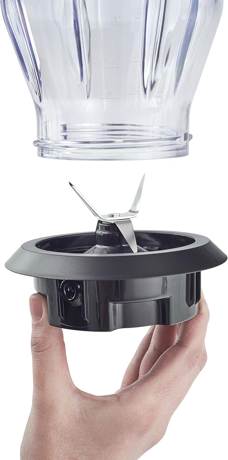 Braun JB7201BK PureMix Power Blender with Plastic Jug & Smoothie2Go Blending Cup, Black