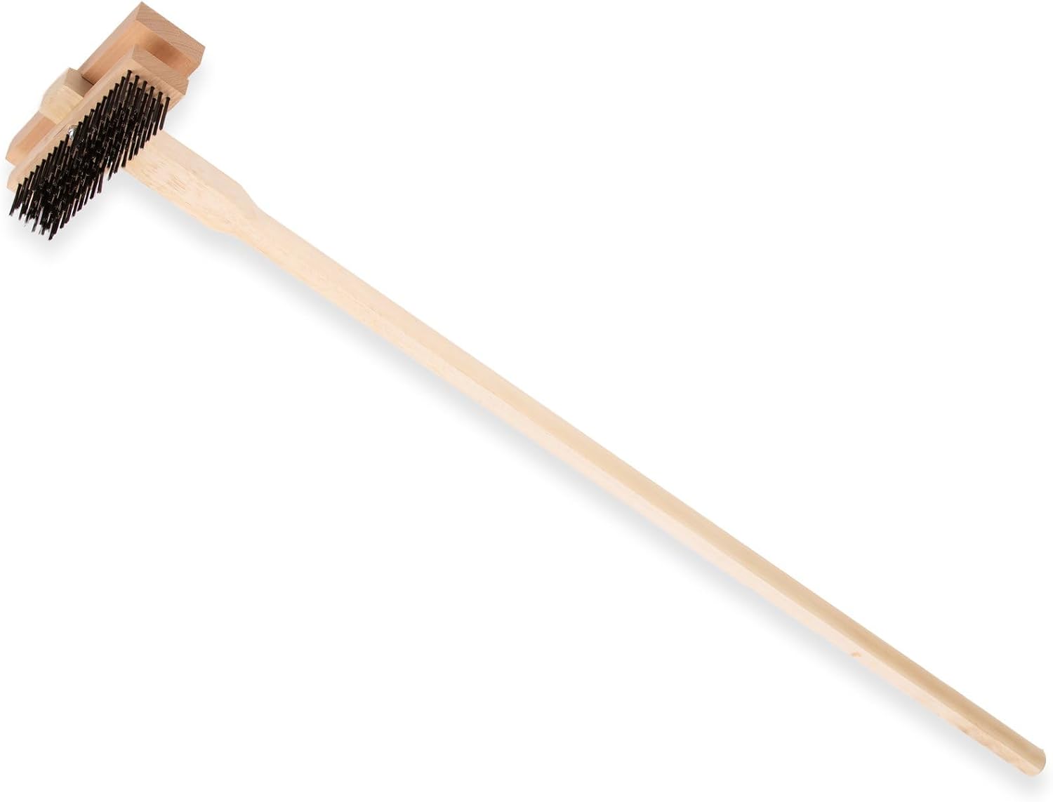 Carlisle FoodService Products Stainless Steel Double Broiler King Grill Brush with Handle, 48 Inches, (Pack of 2)