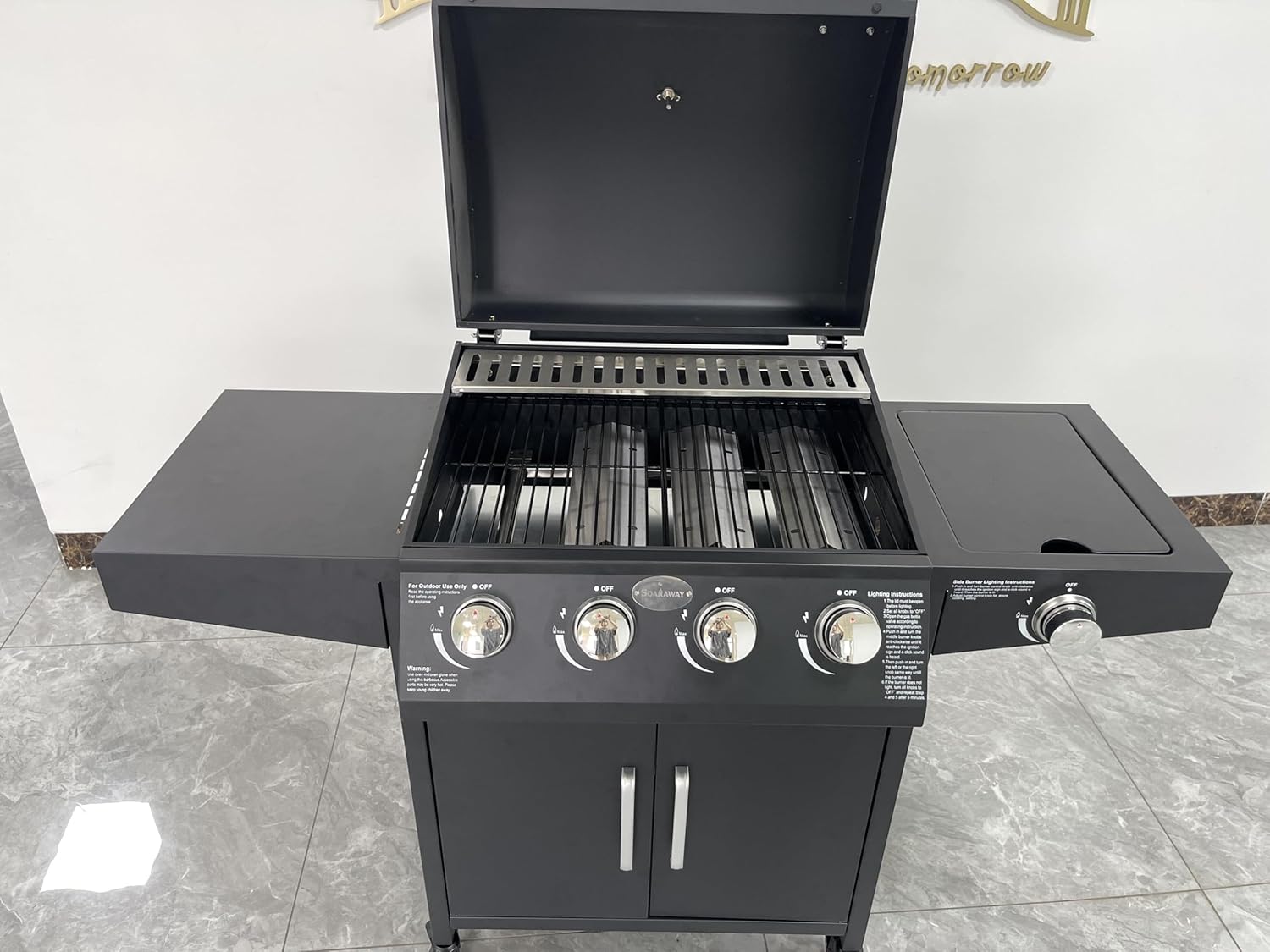 Propane Gas Grill, Outdoor Barbecue Smoker, BBQ Grill for Outdoor Cooking Backyard Camping Picnic Beach