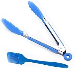 Cooking Tongs,BBQ Basting Brush Set Silicone Oil Kitchen Grill Food Meat Barbecue