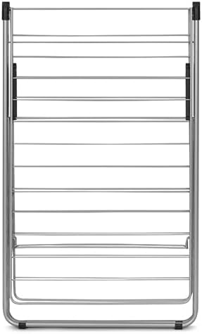 Brabantia HangOn Laundry Drying Rack (82ft / Metallic Gray) Compact, Foldaway, Adjustable Indoor Stainless Steel Clothes Horse